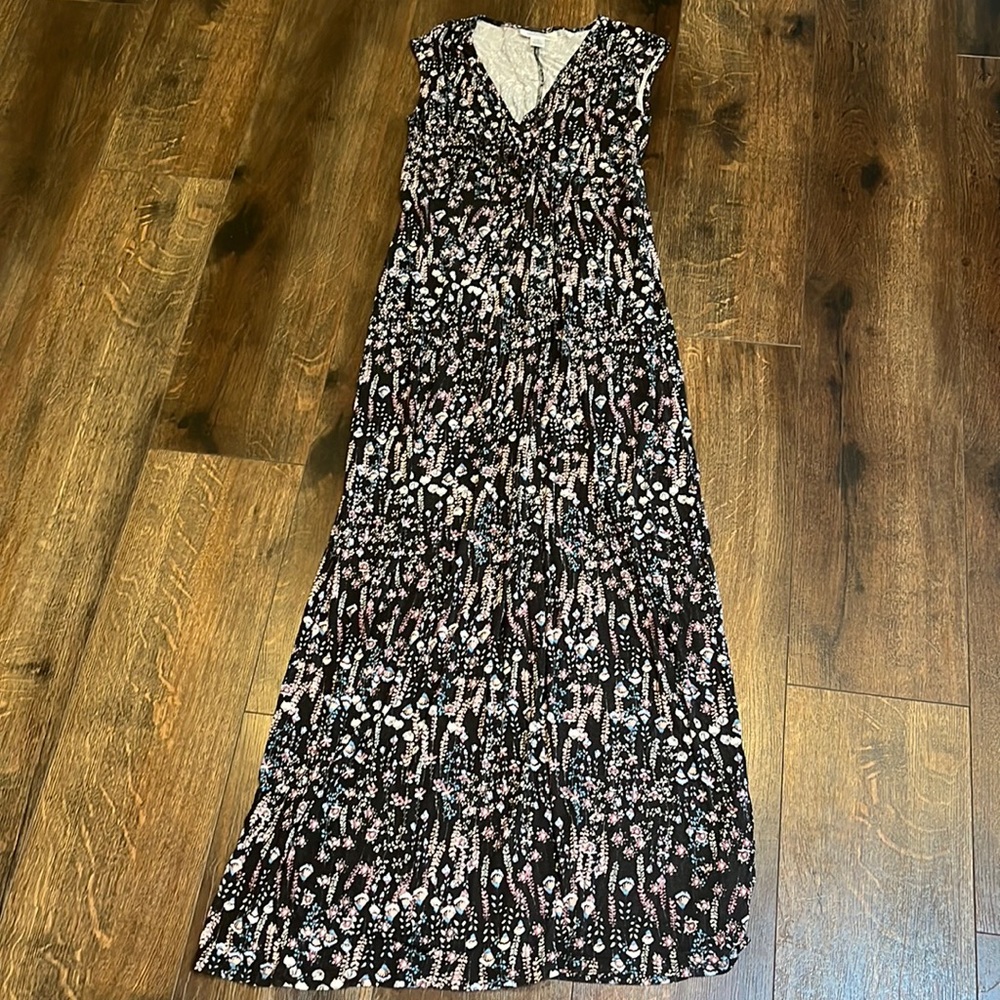 Navy Floral Motherhood Maternity Maxi Dress, Size XS, Nursing and Maternity